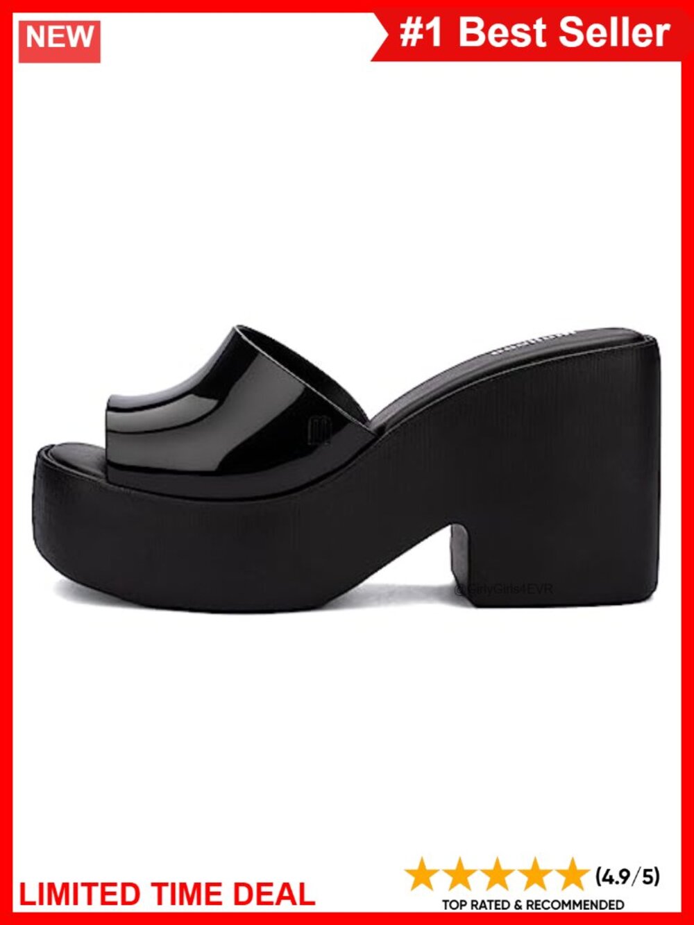 Melissa Posh Slip-On Platform Jelly Heels Women 100% EVA Sole